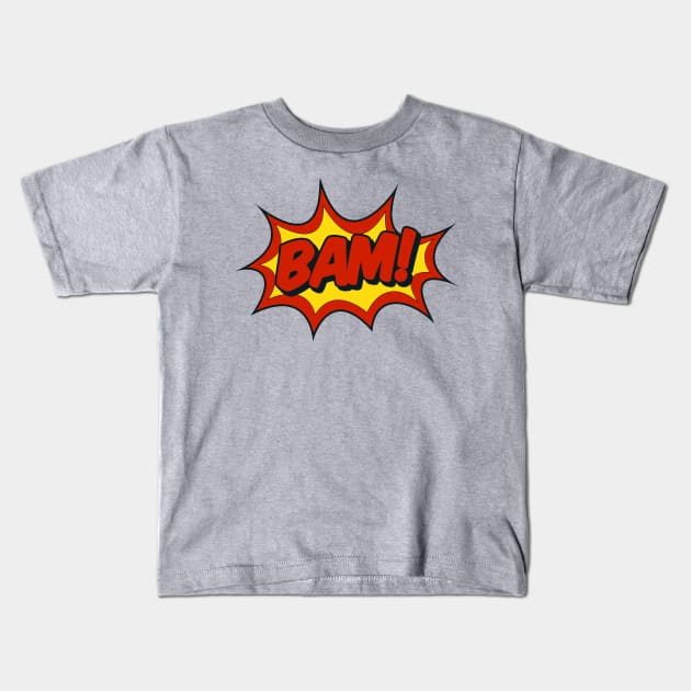 Bam! Comic Effect Kids T-Shirt by powniels